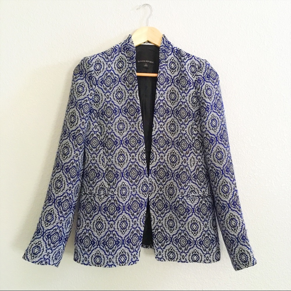 Banana Republic Patterned Blazer Sz 2